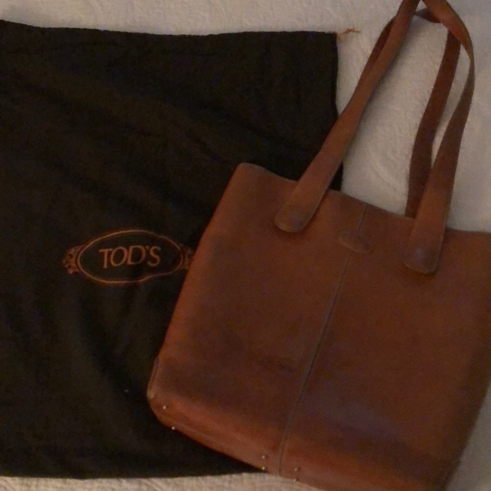 TODS natural leather shoulder bag